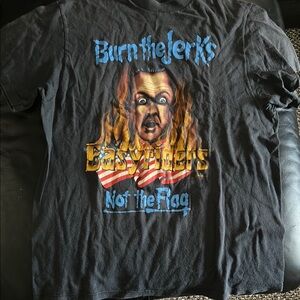 Vintage Black Graphic T-Shirt with Bold Print easy riders patriotic tee